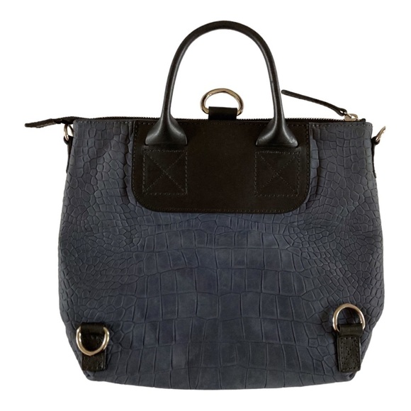 Graf Lantz Bedford Leather Croc Embossed 3 Way Crossbody Bag Backpack NWOT - Picture 6 of 12